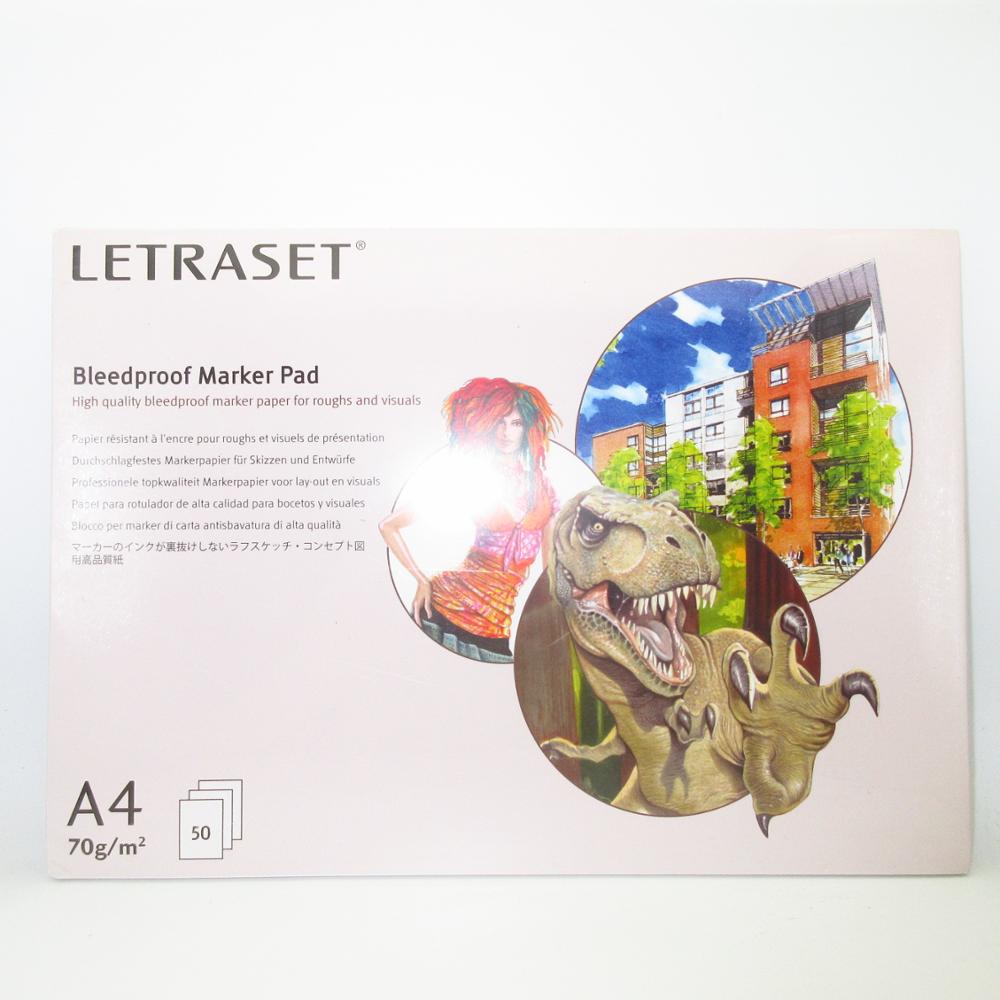LETRASET Bleedproof marcador de almohadilla papeles para pintar A4 50 hojas 70gsm