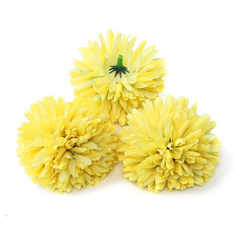 5 st konstgjord blomma 7cm sidenkrysantemum blomhuvud bröllopsfest heminredning gör-det-själv krans scrapbook box hantverk