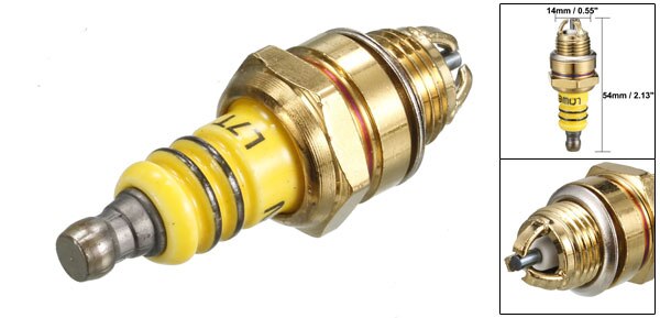 Uxcell 1 stk  l7t to-takts motor tænding tertiært tændrør 14mm gevind til bil motorcykel