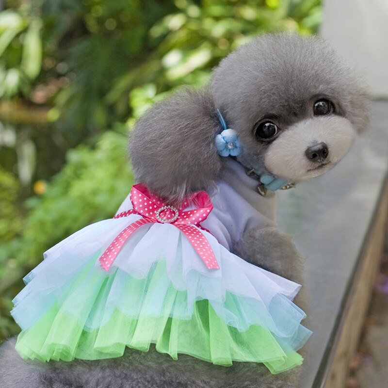 Summer Dress For Dog Pets Dog Clothes Ballet Dress Skirt Puppy Clothing Spring Dresses For Dogs Lace Pet Clothes XS-XL