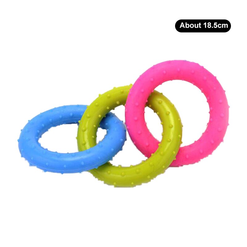 Durable Rubber Dog Toys Bite Resistant Dog Chew Toy Chihuahua Teddy Bulldog Puppy Pet Toys For Small Dogs Cleaning Teeth Toy: 3 Ring