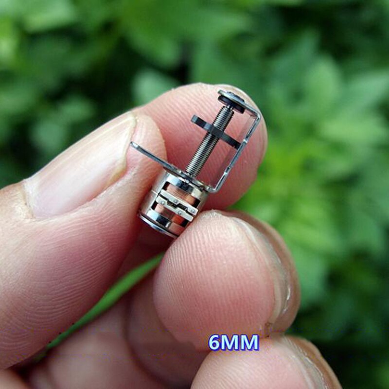 Micro Mini 6mm 2-phase 4-wire precisión Motor paso a paso Motor lineal tornillo varilla deslizante bloque tuerca Motor de enfoque