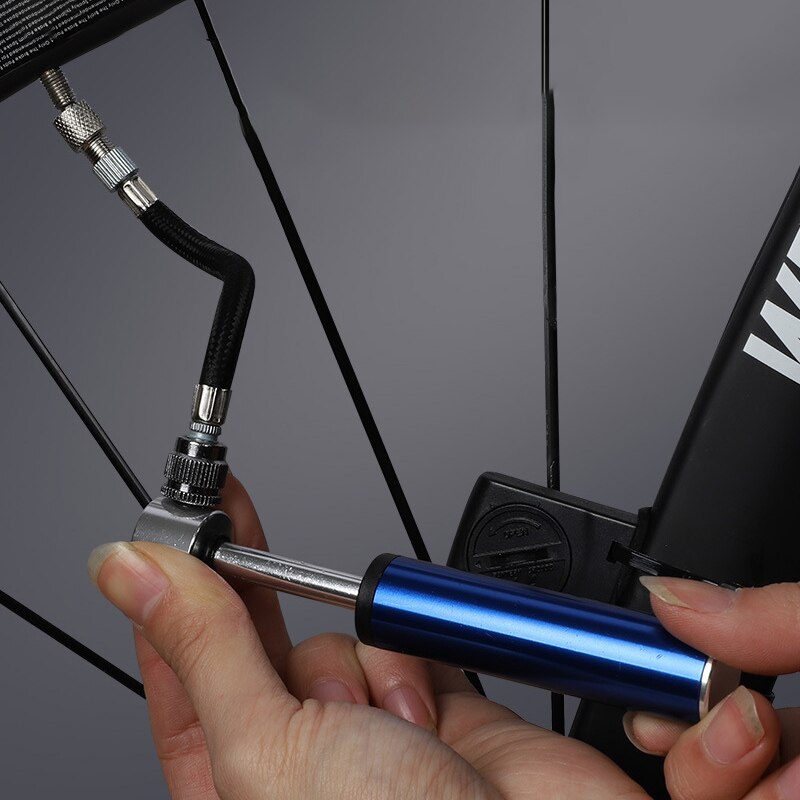 Minibomba de mano para bicicleta, inflador de aire de neumático, válvula Schrader Presta, manguera de aguja de bola, accesorios portátiles para bicicleta de montaña, Universal,