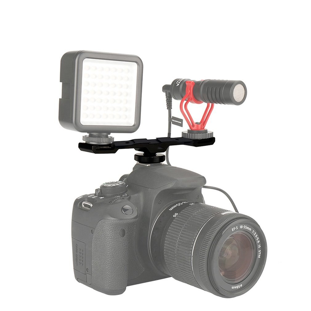 Externe Flash Microfoon Beugel Drie Shoe Lat Multi-Positie Camera Extension Rack Fotografie Licht Beugel