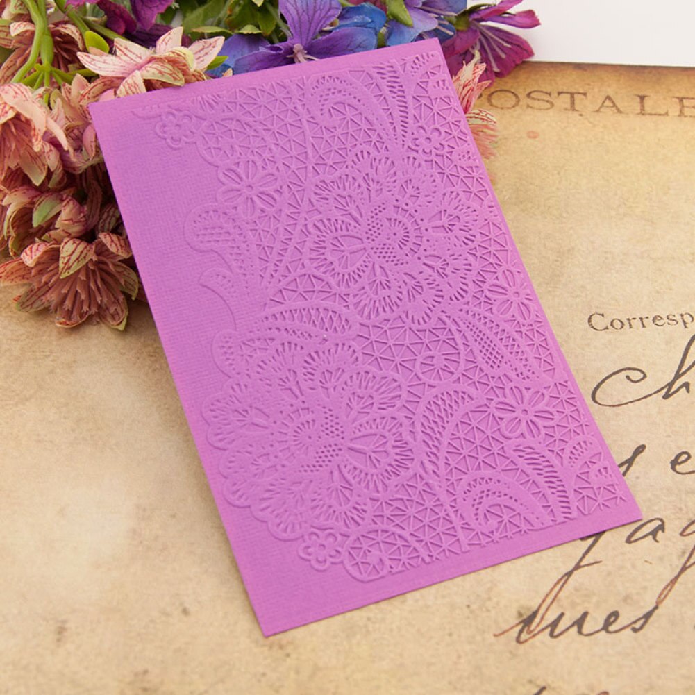 Flowers Lace Plastic Embossing Folder For Scrapbook DIY Album Card Tool Plastic Template
