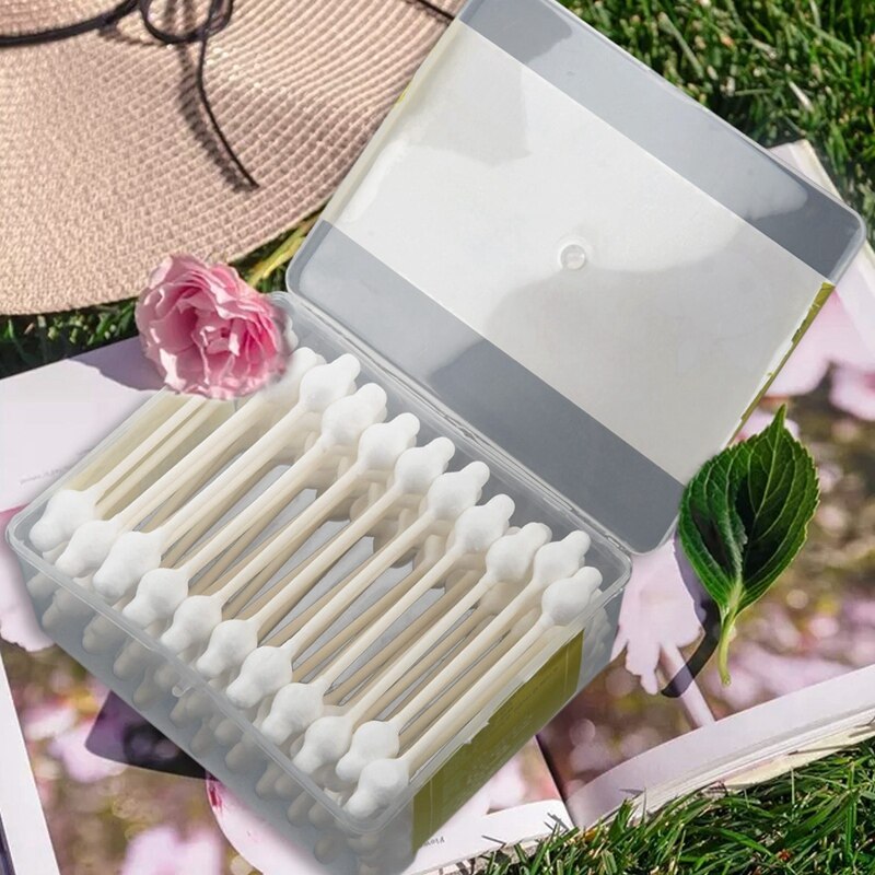 Scatola di batuffoli di cotone di sicurezza per bambini di ca. 110Pcs