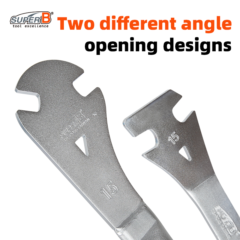 Llave de Pedal de bicicleta SUPER B de 15mm, mango Extra largo, pedales de bicicleta de montaña y carretera, removedor de instalación, herramienta de reparación de llave de repuesto