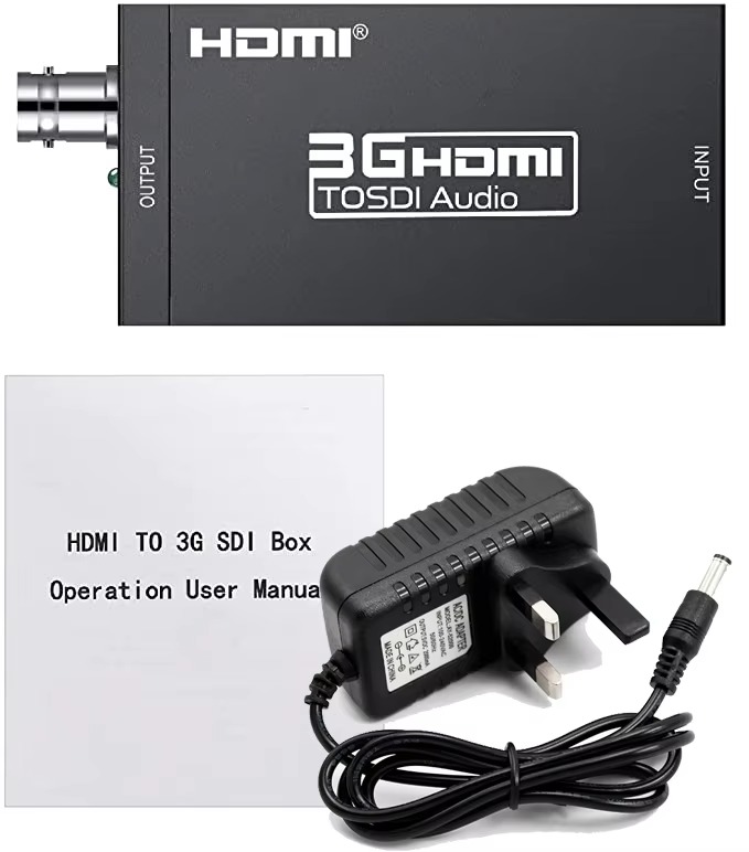 3g hdmi til sdi konverter lyd hd-sdi adapter bnc 1080p dac konverter til skærm hdtv: Rød