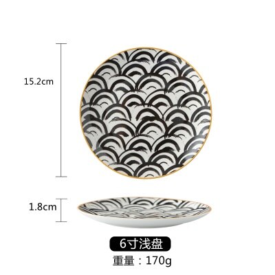 Net Red Photographs of Western Plate, Ceramic Household Plate Nordic Irregular Tableware Breakfast Tray Steak Plate: F / 8 inches