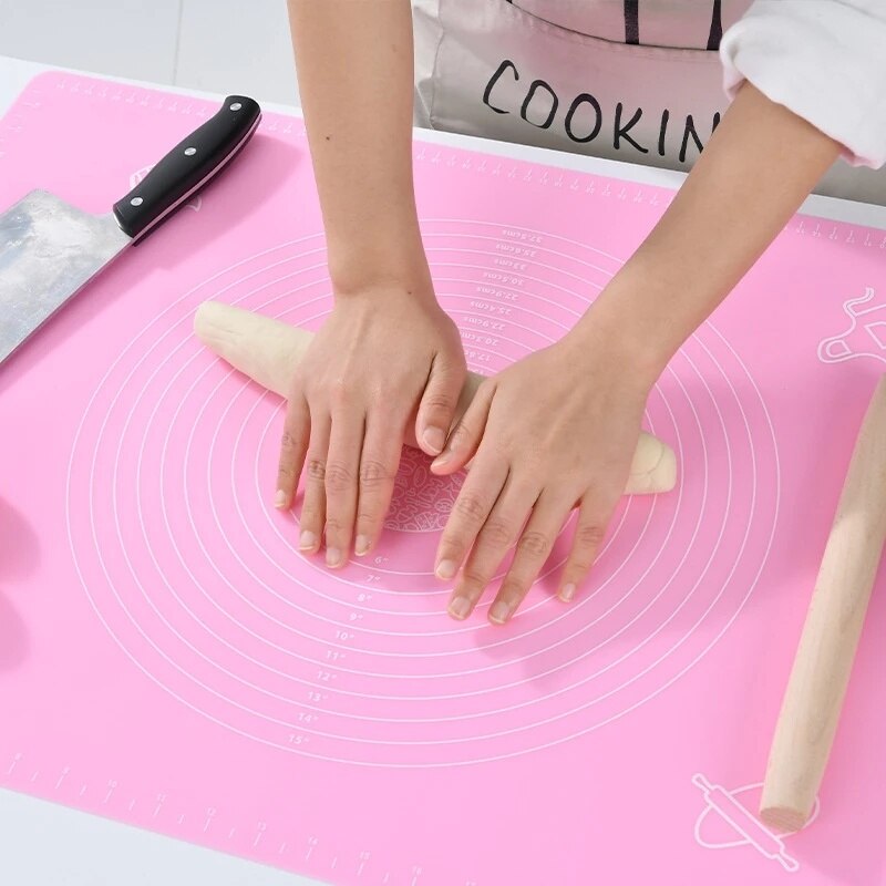Thicken Silicone Kneading Dough Mat Scale Non-Stick Kitchen Baking Tool Cake Board Large Soft High Temperature Rolling Dough Pad