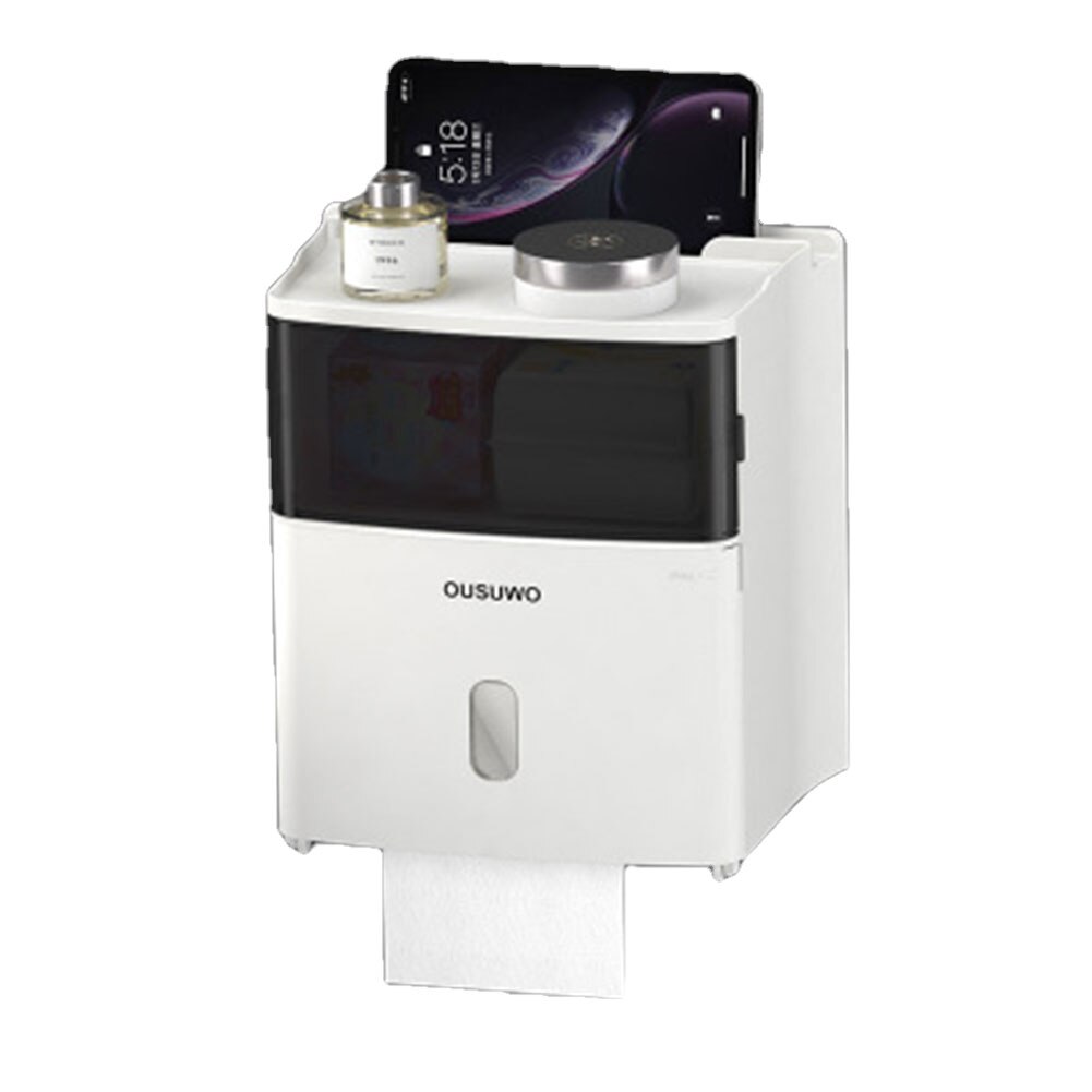 Tray Roll Paper Tube Storage Box Toilet Paper Holder Waterproof Wall Mounted Toilet Paper Tray Tissue Box Shelf Bathroom Product: A