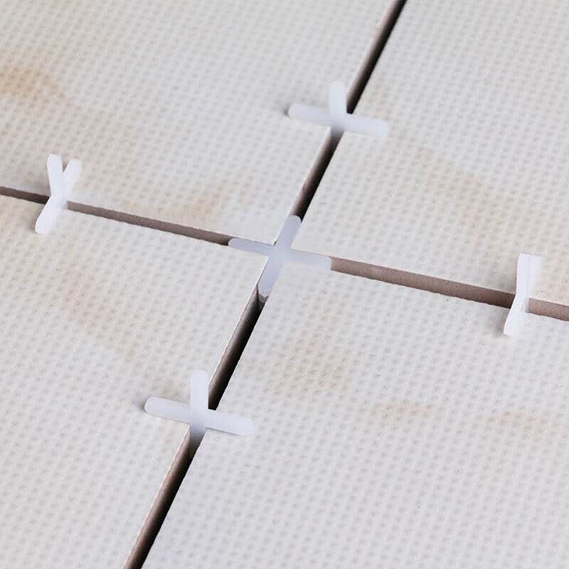 500pcs 1mm-5mm Decoration Tool Ceramic Tiler Spacer Cross Plastic Tile Plumber Reuseable Leveling System Construction
