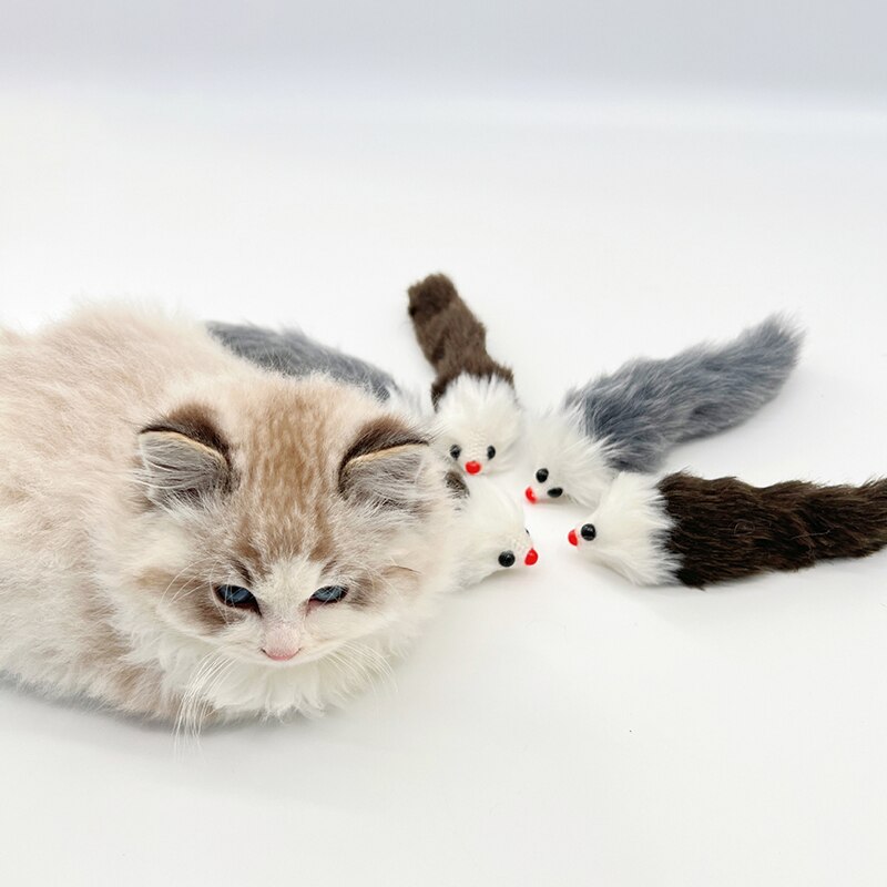 Simulation Maus Katze Spielzeug Lustige Weiche Katzenminze Plüsch Maus Klang Quietschende Spielzeug für Katzen Beißen Widerstand Interaktive Kätzchen Haustier Spielzeug