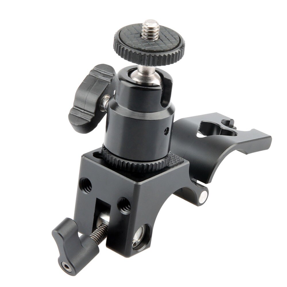NICEYRIG-Abrazadera para trípode de placa de tornillo 1/4, soporte para queso, varilla de 25mm, con ajuste de rotación de 360 grados, cabeza de bola para Monitor LCD