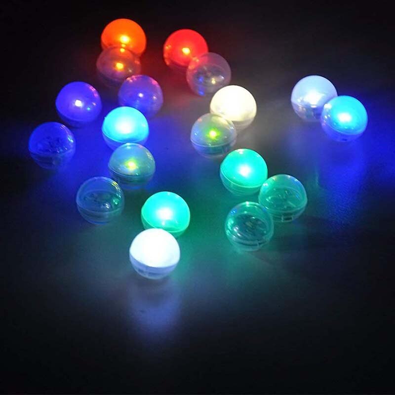 Lote de 12 unidades de luces LED sumergibles con bolas flotantes, luces subacuáticas multicolores a prueba de agua IP68 para jarrón, pecera, bodas y Navidad