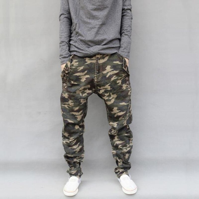 Mannen Elastische Broek Camouflage Harem Persoonlijkheid Mannelijke Plus Size Potlood Broek Grote Maat M-6XL