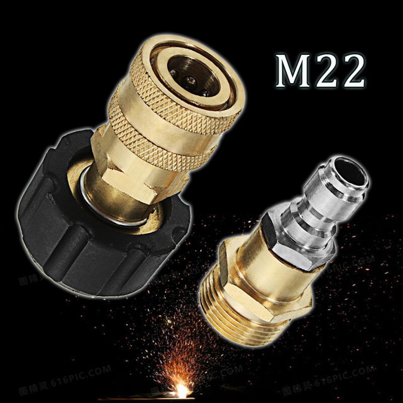 M22 Threaded Nozzle Quick Connect Connector Head For Foam High Pressure Washer Washing Machine