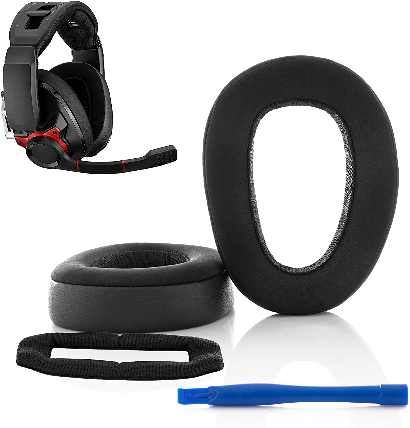Polsterset Ersatz für Sennheiser GSP 600, GSP 670, GSP 500 + Kopf Strahl Professionelle Gaming Headset Ohr Pad/Ohr kissen/Ohr Tassen: Default Title