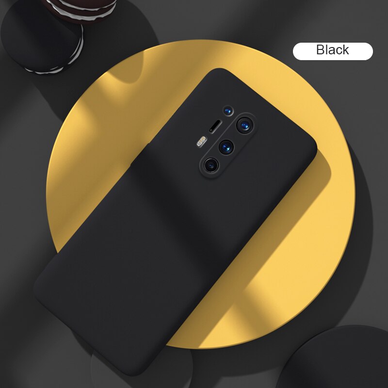Silikonowe etui z płynem do obudowy Oneplus 8 Pro odporny na wstrząsy zderzak pełna pokrywa luksusowa obudowa TPU do obudowy Oneplus 8 One Plus 8 Pro: for Onplus 8 Pro / Black