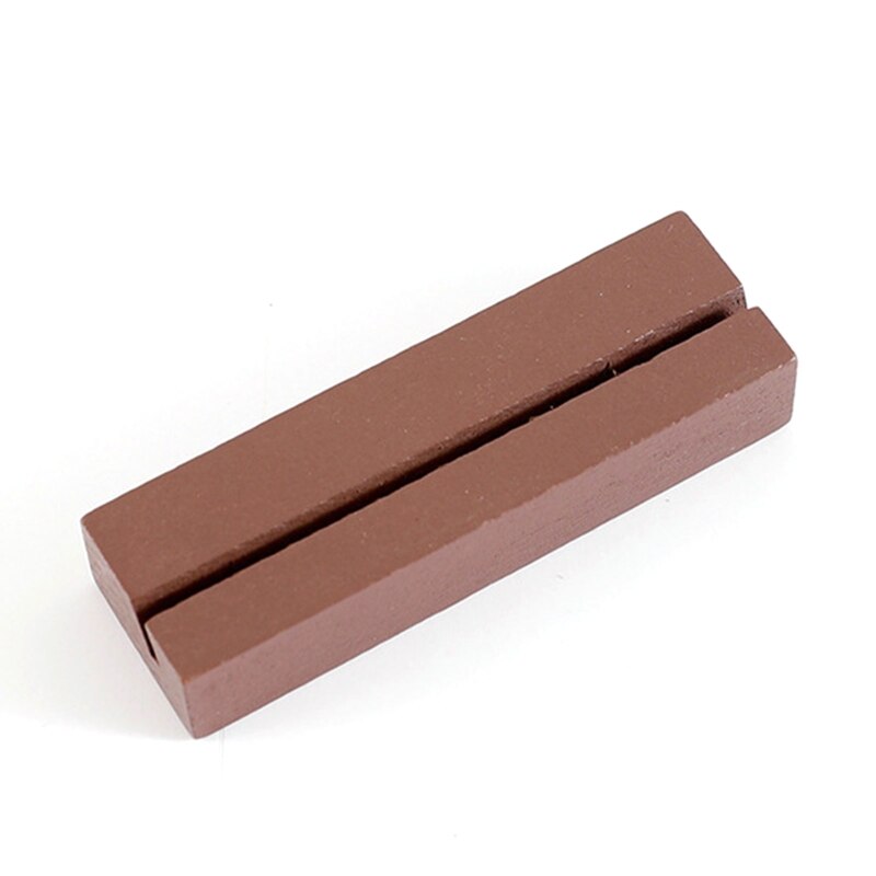 Wooden Photo Frame Picture Display Stand Message Holder Desk Decoration Wedding Christmas Year Party Supplies: Reddish brown