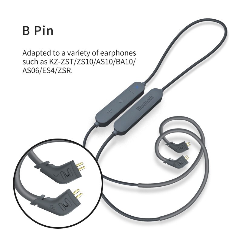 KZ Drahtlose Bluetooth 4,2 Kabel Aktualisierung Modul Draht 2Stift/MMCX Mit Mikrofon Für ASX ZSX EDX wie16 ZS3 ZSN Profi ZST X ZS10 C12 C10: Bpin APTXHD