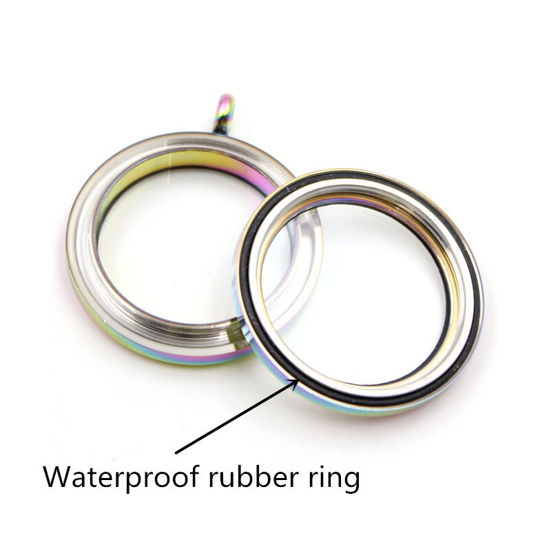 Edelstahl Medaillon Anhänger - 20-38mm - Twist Schraub-Charms - Runde Form - Trendiger Schmuck
