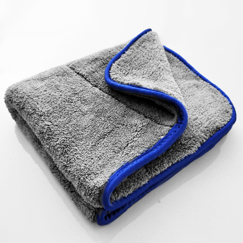 1000GSM Toalla de lavado de coches de tamaño grande y gruesa toalla microfibra felpa paños de microfibra de cera de detallando absorbente: Dorado