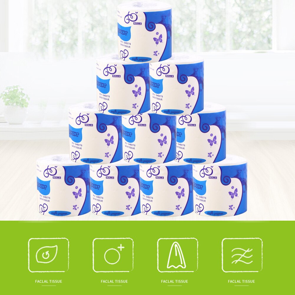 Individual package 3 Layers Roll Paper Tissue Mixed Toilet Roll Paper Table Kitchen Paper Cleaning Supplies For Home