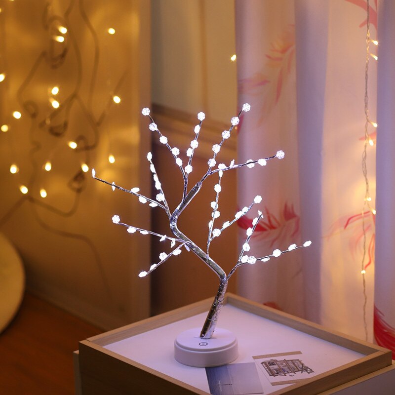 THE FAIRY LIGHT SPIRIT TREE SPARKLY TREES LED Night Light Mini Christmas Tree Copper Wire Garland Lamp Fairy Lights Lamp: 09