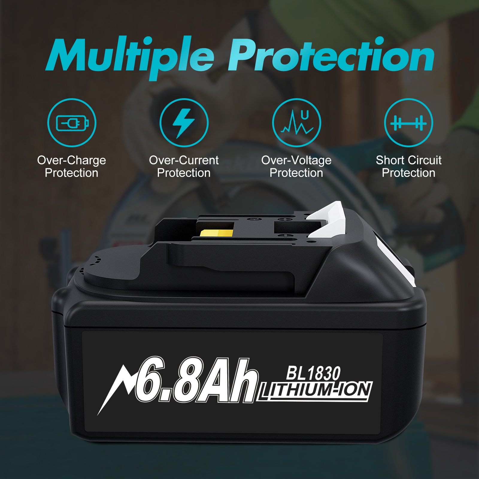 Für Makita 18 V Akku BL1830 BL1815 BL1860 BL1850 BL1840 Schraubendreher Akku & Ladegerät 18 V Ersatz-Akkus für Elektrowerkzeuge.