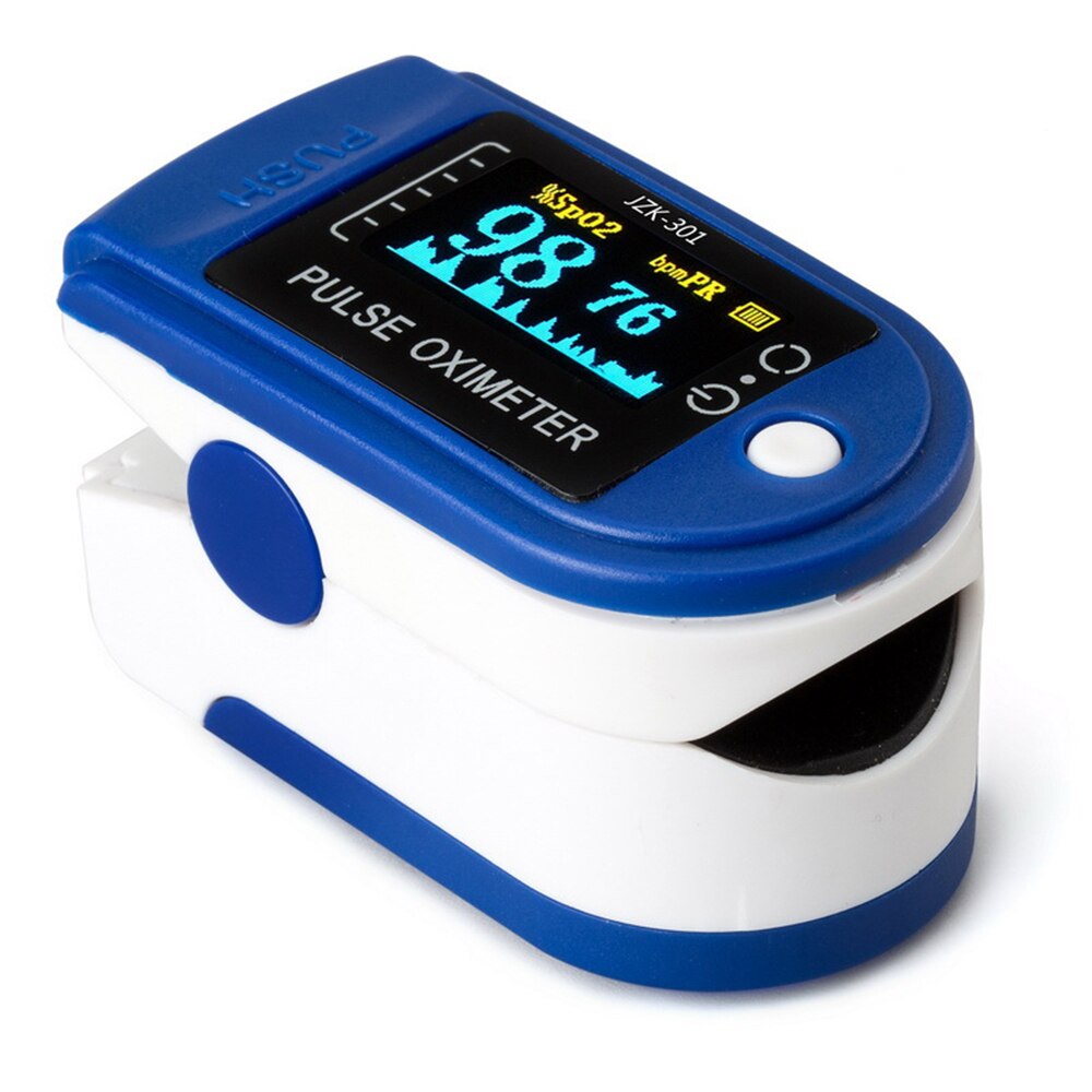 Pulse Oximeter Fingertip Blood Oxygen SpO2 Monitor Fitness Tracker Health Care Sports Exercise Monitoring Digital LED Display: Blue Style 1
