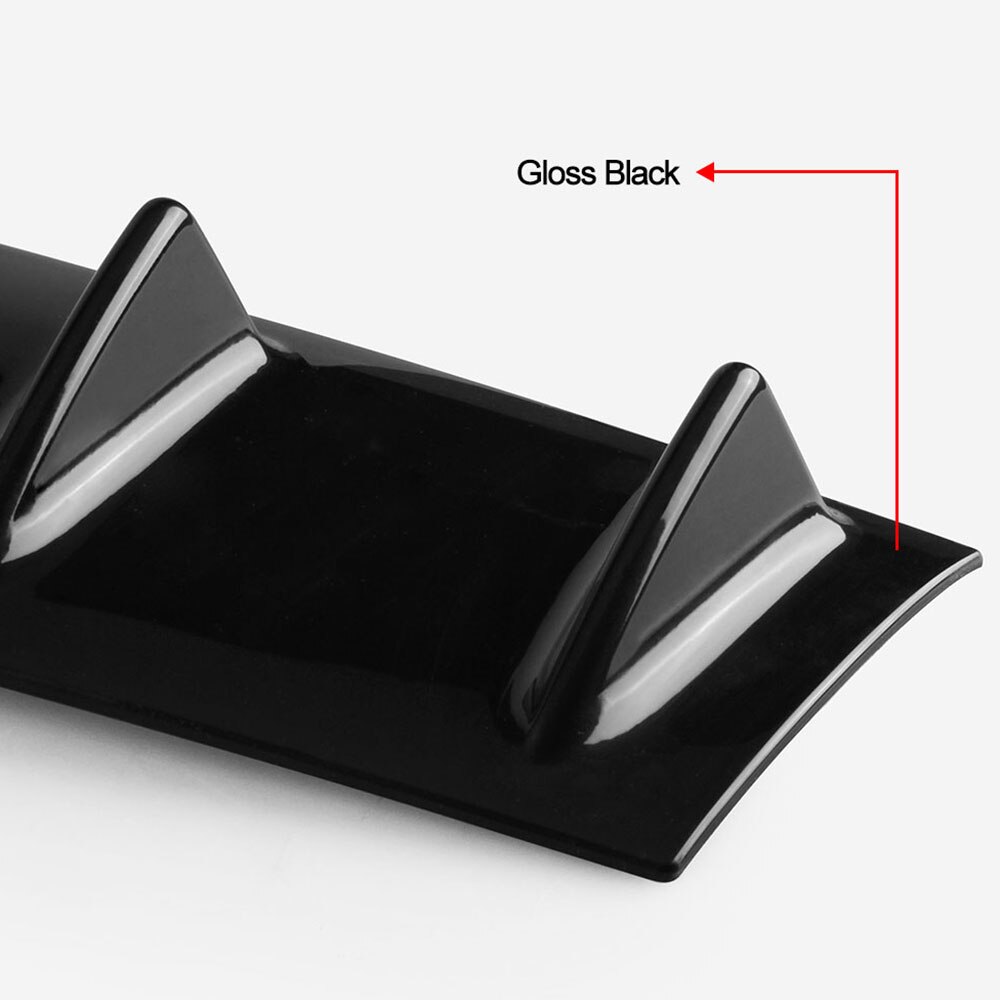 1pcs Car Rear Bumper Diffuser Chassis Spoiler Universal Fin Style Wing Lip Diffuser Car Accessories