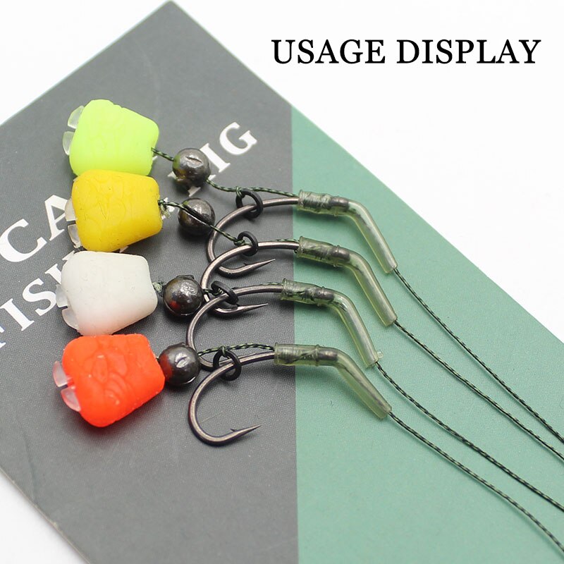 Accessoires pour la pêche à la carpe, 50 pièces, bouchon de Micro appât, bouillettes, support d'appât pour plate-forme à cheveux