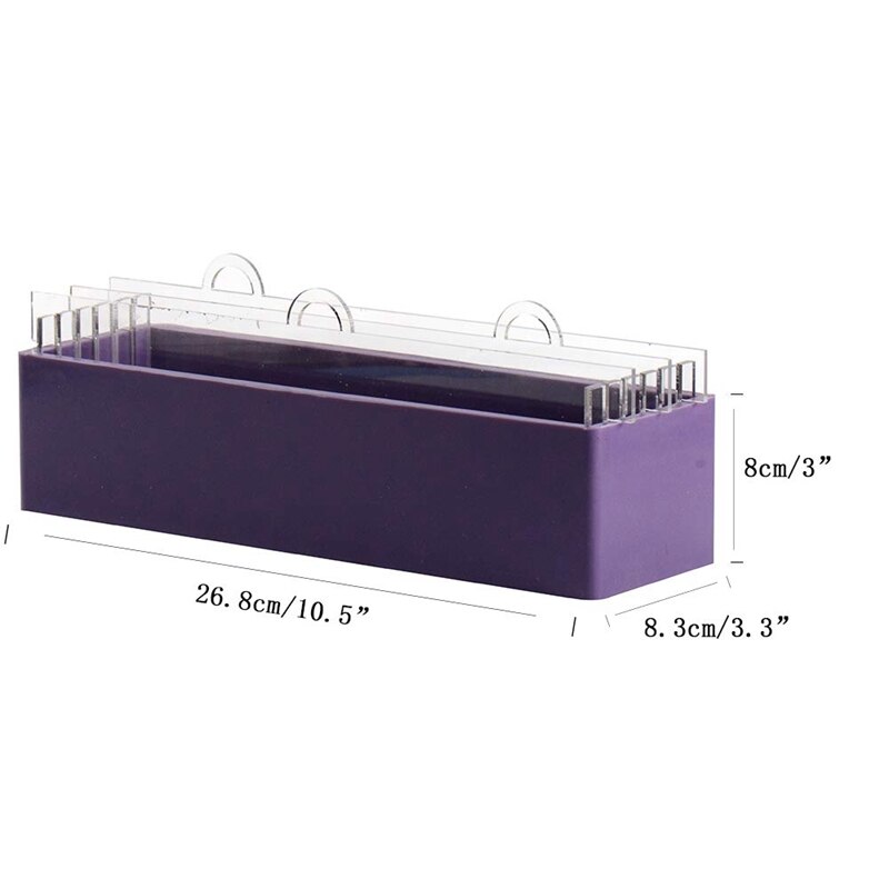 Silicone Loaf Soap Mold with Vertical and Crosswise Dividers for Handmade Render Soaps Mould: Medium Vertical