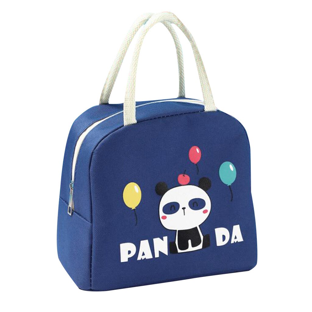 Cartoon Geïsoleerde Lunch Tas Voor Vrouwen Mannen Kids Cooler Tote Voedsel Lunchbox Voedsel Picknick Lunch Tassen Voor Kids Bolsa almuerzo Hombre: Navy