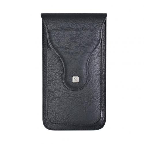 Fanny pack midjeväska utomhus klättring bältesklämma hölster retro herr konstläder midjeväska telefonhållare vintage midjeväskor: Svart