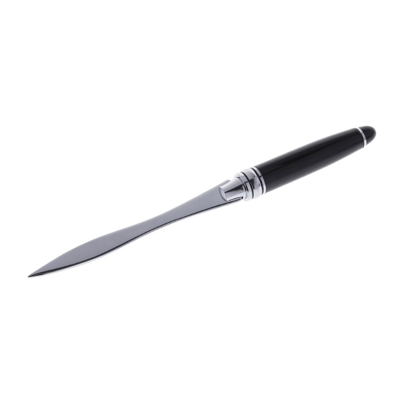 Black Stainless Steel Letter Opener Metal Handle Envelopes Cutting Knife Divided File: Default Title