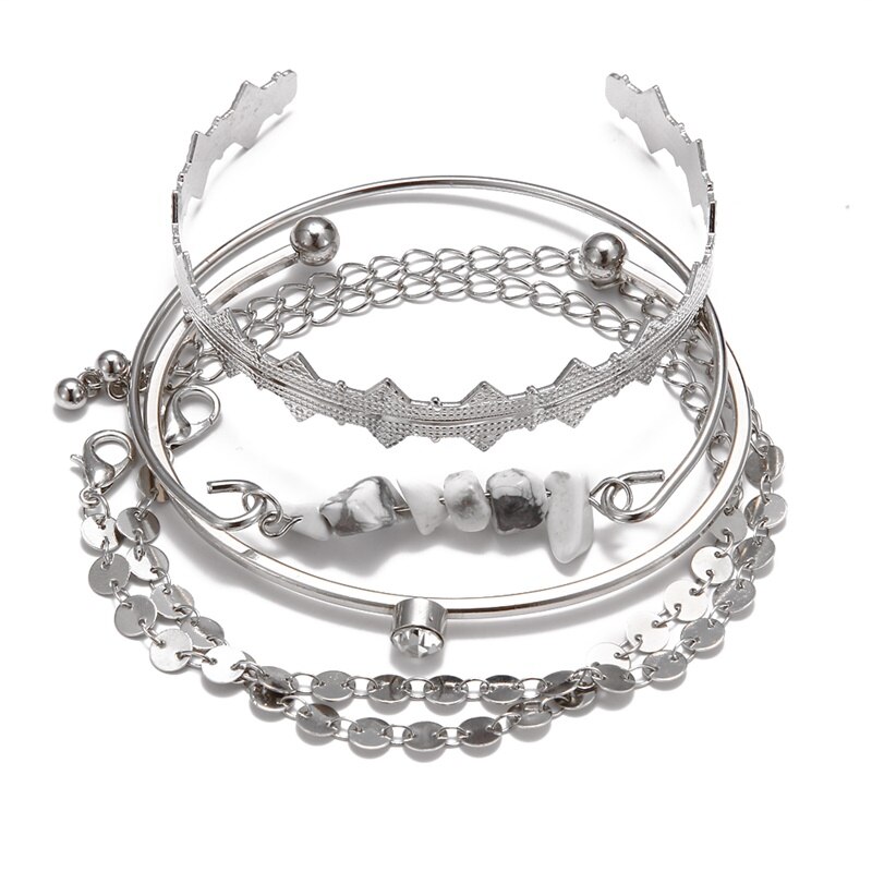 KISSWIFE-brazalete bohemio con borla de Luna y concha para mujer, brazalete Retro geométrico, amuleto para , accesorios de joyería de boda: KWZJ0460