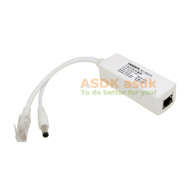 10/100/1000M PoE Splitter with IEEE 802.3af Standard &amp; 12V 1-2A Output Power over Ethernet for IP Camera