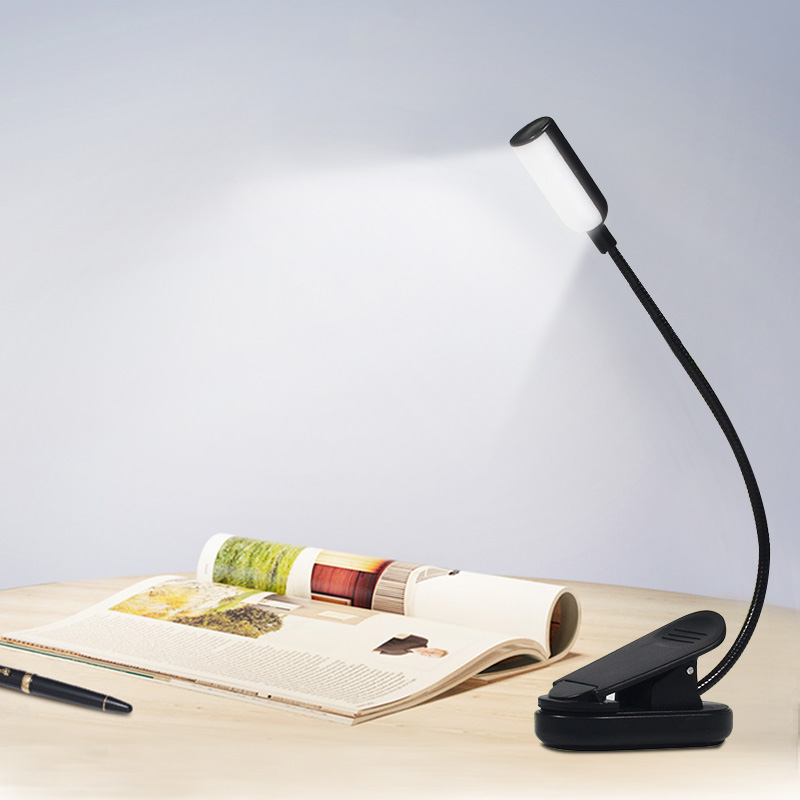 USB Oplaadbare LED Boek Licht Flexibele Boek Lamp Buigbare Clip op Tafel Bureau Studie Leeslamp Voor Laptop PC Computer