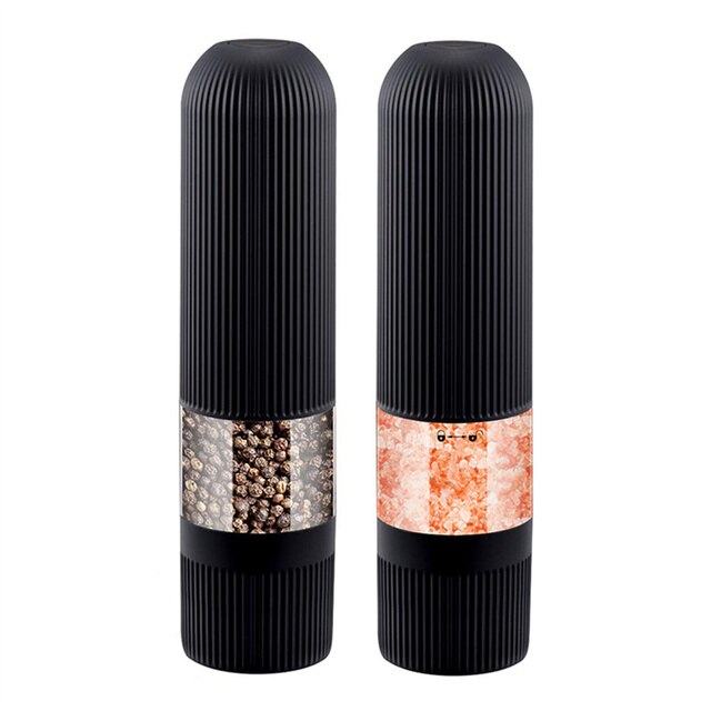 2pcs Electric Pepper Grinder Adjustable Electric Salt And Pepper Grinders Battery Operated Mills Grinder Great: 2Pcs