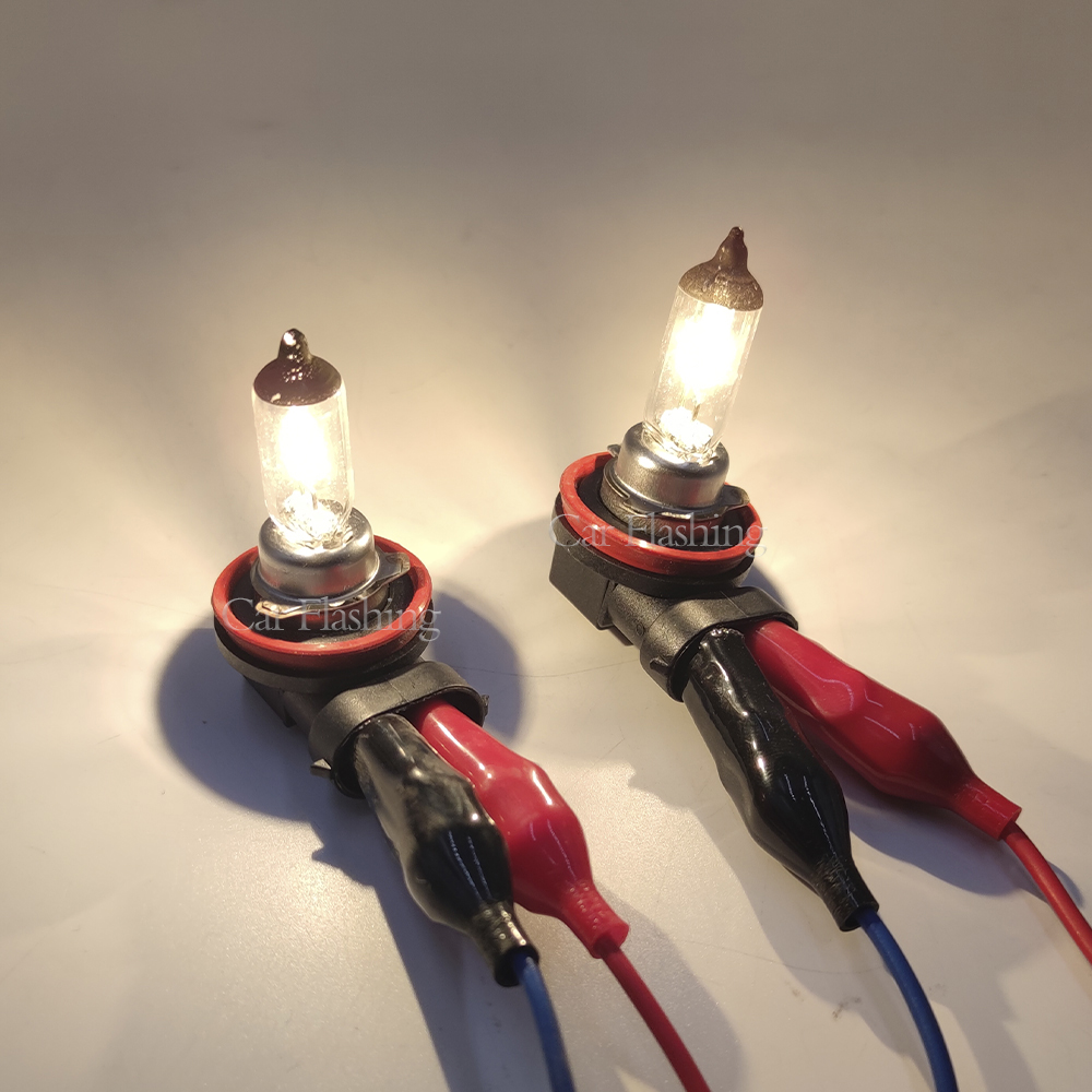 Bombilla halógena para coche, Luz antiniebla de cristal de cuarzo, 12v, 55w, H8, H11, 9006, 4300K
