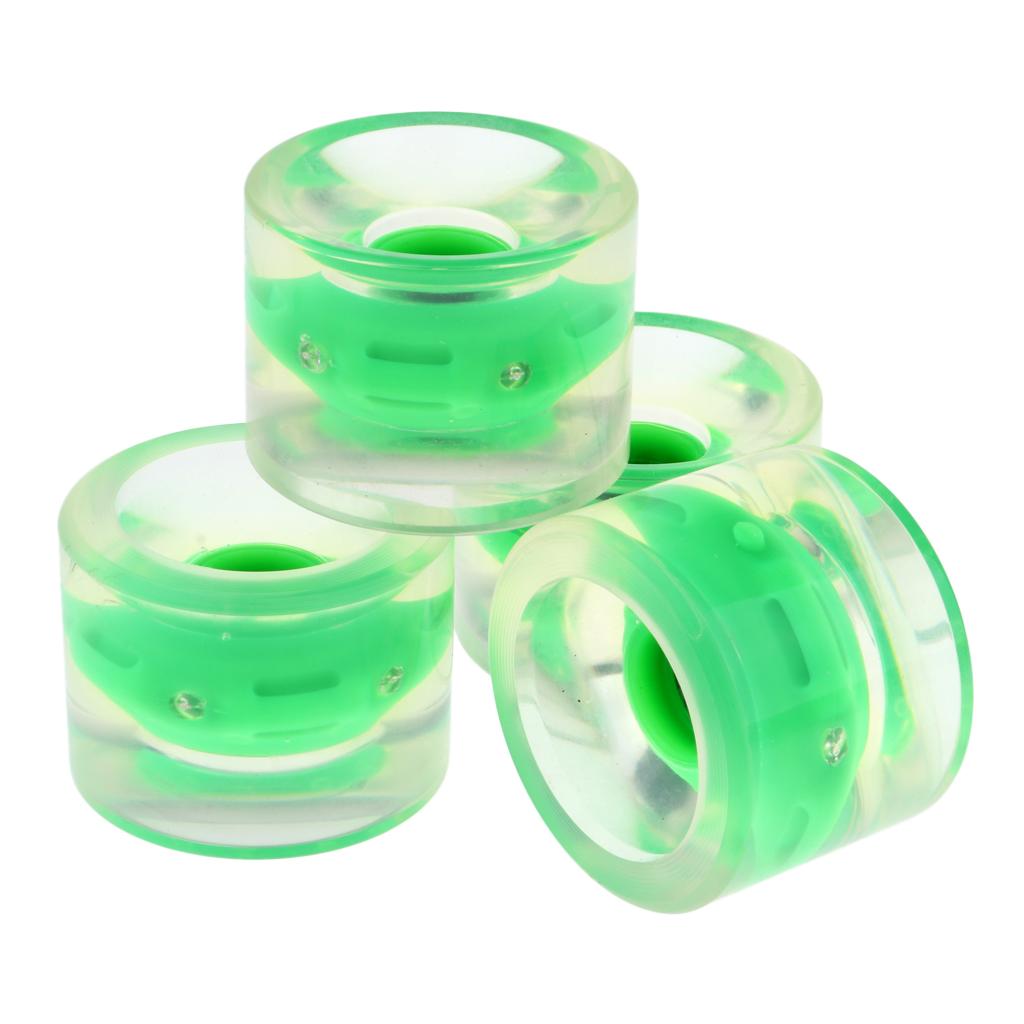 4 skateboard wheels, 70mm, 78a, PU, ​​flashing, light up, spare wheels