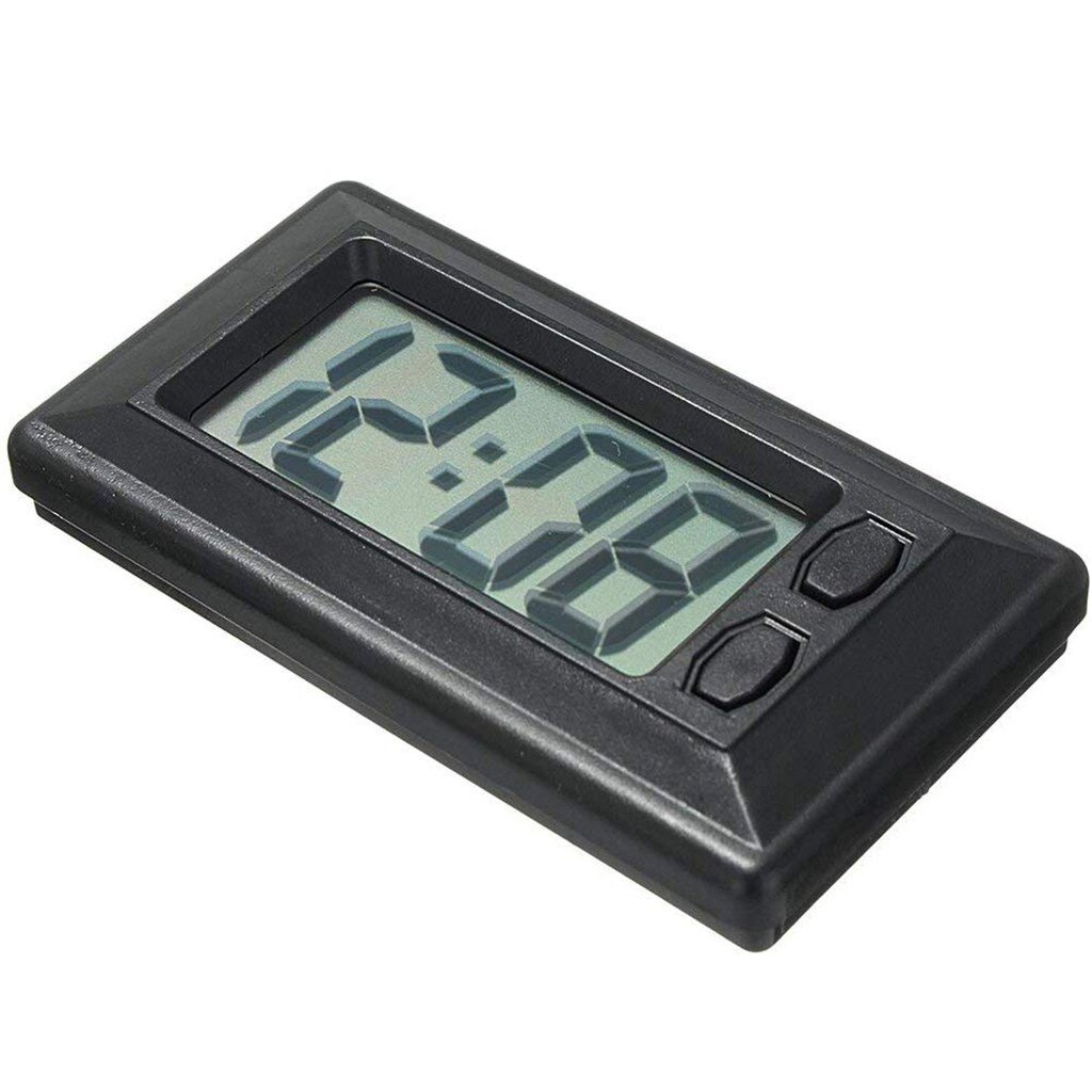 Ultradunne lcd-digitaal display dashboardklok tijdklok met batterij