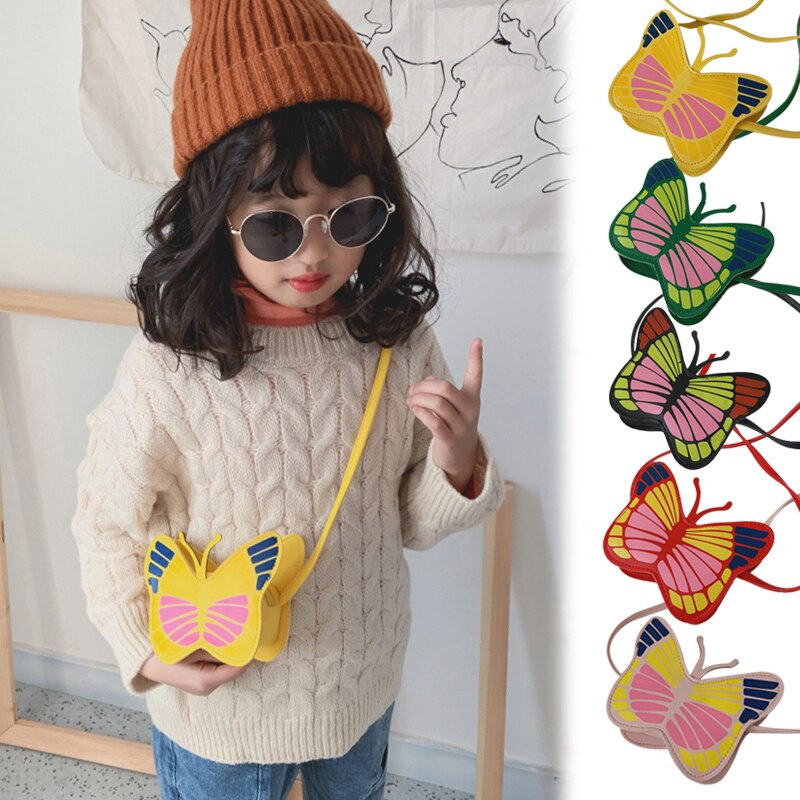 Mooie Kleine Meisjes Messenger Bag Leuke Vlinder Vorm Kleine Crossbody Purse Mode Handtas