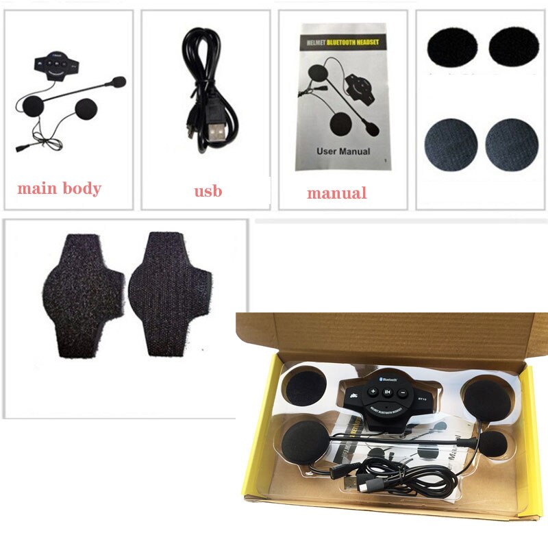 Bluetooth Motorhelm Headset Motor Handsfree Headset Hoofdtelefoon Intercom Voor Muziek Gps Auto Styling Dfdf