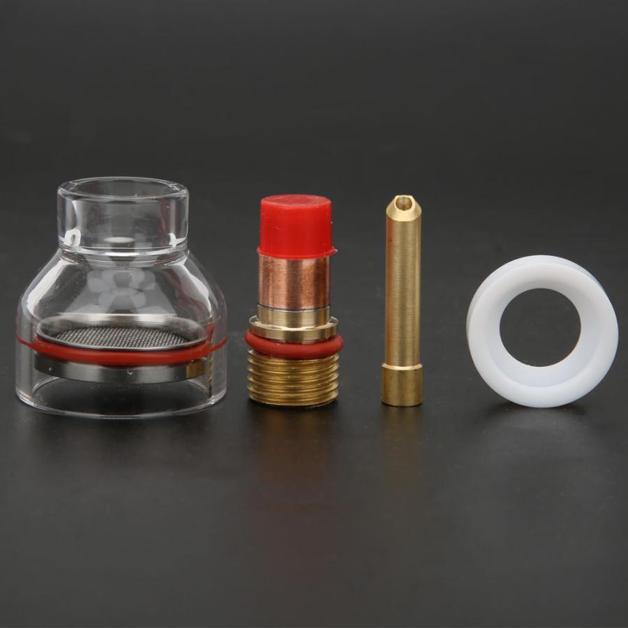 Kit de torche de soudage WP, accessoires, lentille à gaz, pince en cuivre, tasse en verre Transparent pour soudage à l'arc à l'argon 18/26, 6 pièces