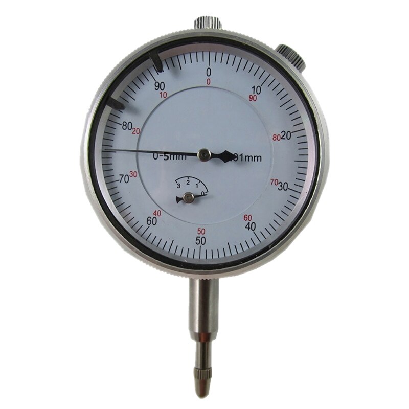 0-5mm/0.01mm Dial Indicator Gauge Meter with Lug Back Precise Micrometer Tool null
