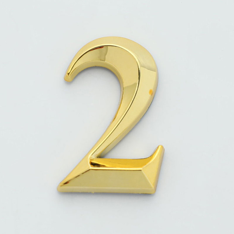 1 pz 3d oro autoadesivo numero di porta segno numero cifra appartamento Hotel ufficio porta indirizzo numero di strada adesivi targa segno