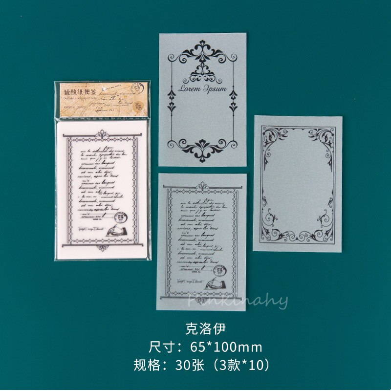 Bos Serie Transparant papier Memo Pad Bloem Brief Note Memo Notepad School Office Supply Papelaria Briefpapier: 5
